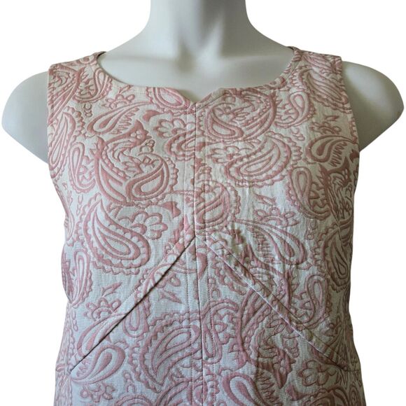 Victoria Beckham Target Pink Blush Floral Jacquard Brocade Shift Dress Fits L/XL - Picture 5 of 12